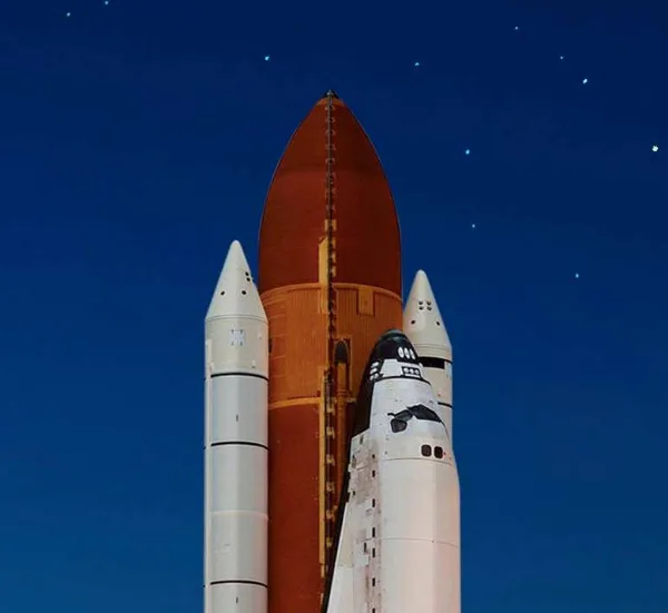 Launch vehicle on the pad