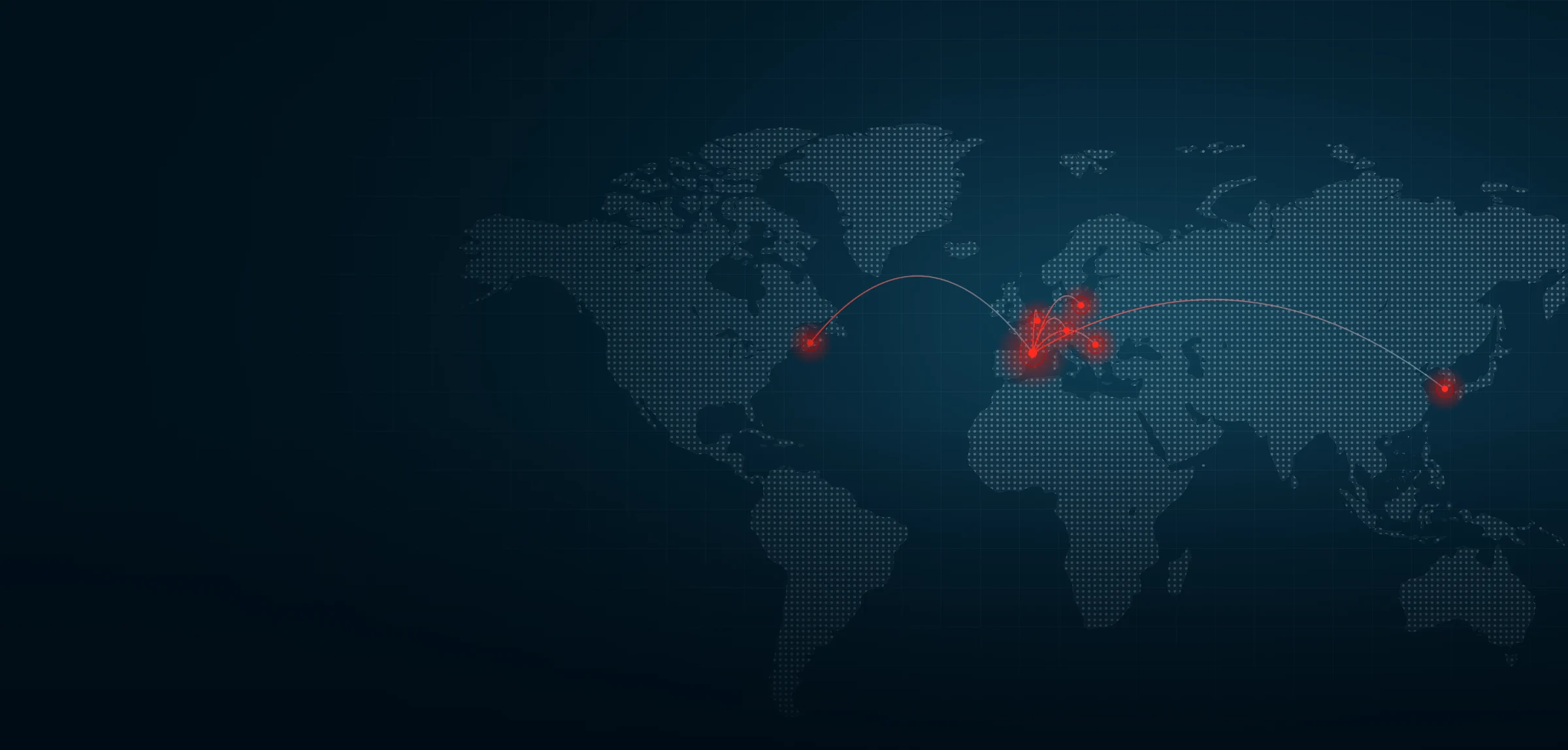 World map of the Infranor Group network, from Barcelona to Europe, the USA and China